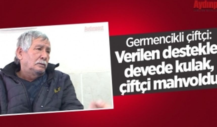 Germencikli çiftçi: Verilen destekler devede kulak, çiftçi mahvoldu.