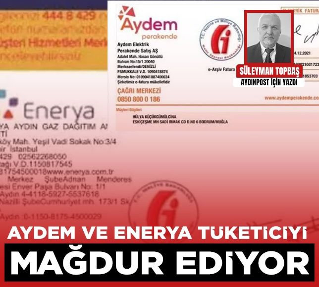 Süleyman Topbaş yazdı: AYDEM ve ENERYA Tüketiciyi Mağdur Ediyor